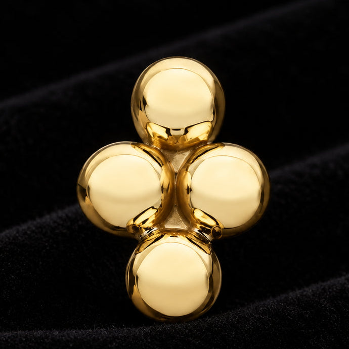 14kt Yellow Gold 4 Bead Cluster- Invictus