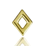 18kt Yellow Gold Hollow Diamond