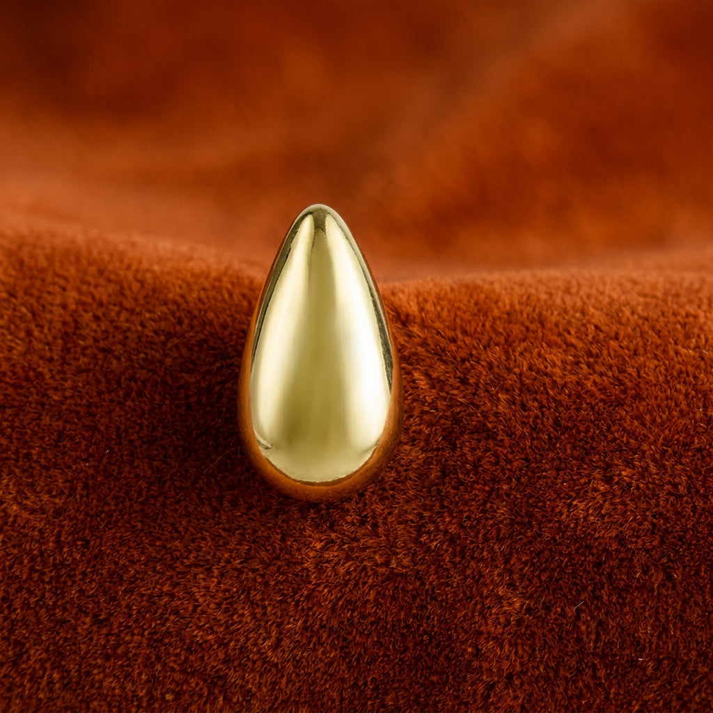 18kt Yellow Gold Raindrop