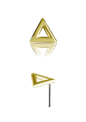 18kt Yellow Gold Hollow Triangle