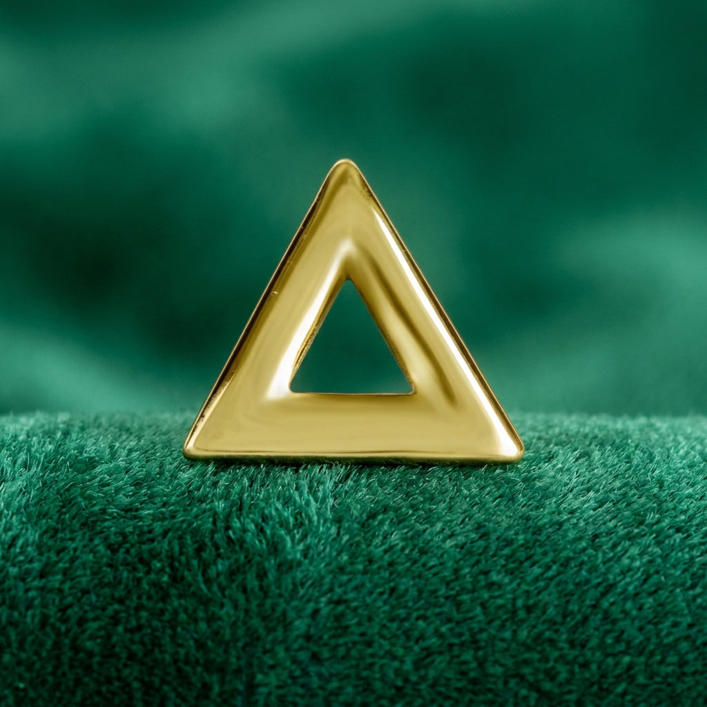 18kt Yellow Gold Hollow Triangle