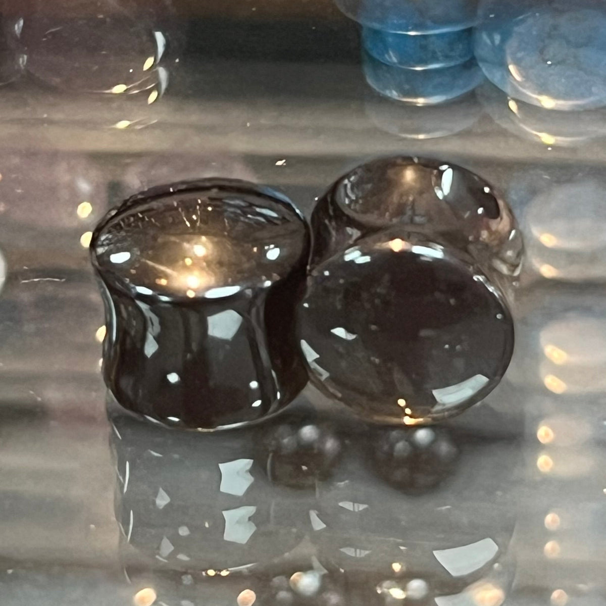 Black Onyx Double Flared Plugs- Safe Products Jewelry Co.