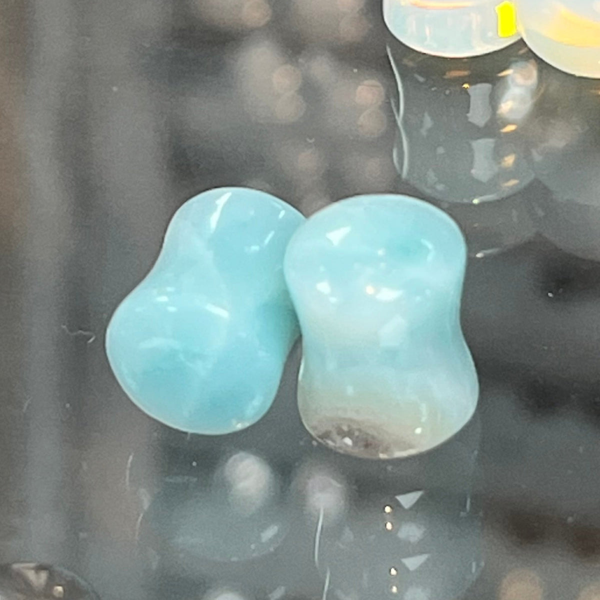 Amazonite Double Flared Plugs- Safe Products Jewelry Co.