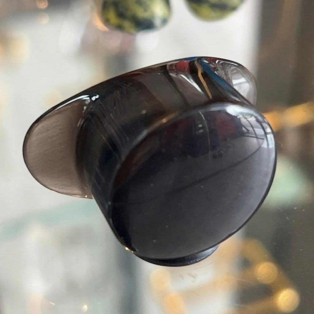 Black Obsidian Large Labret- Evolve Body Jewelry