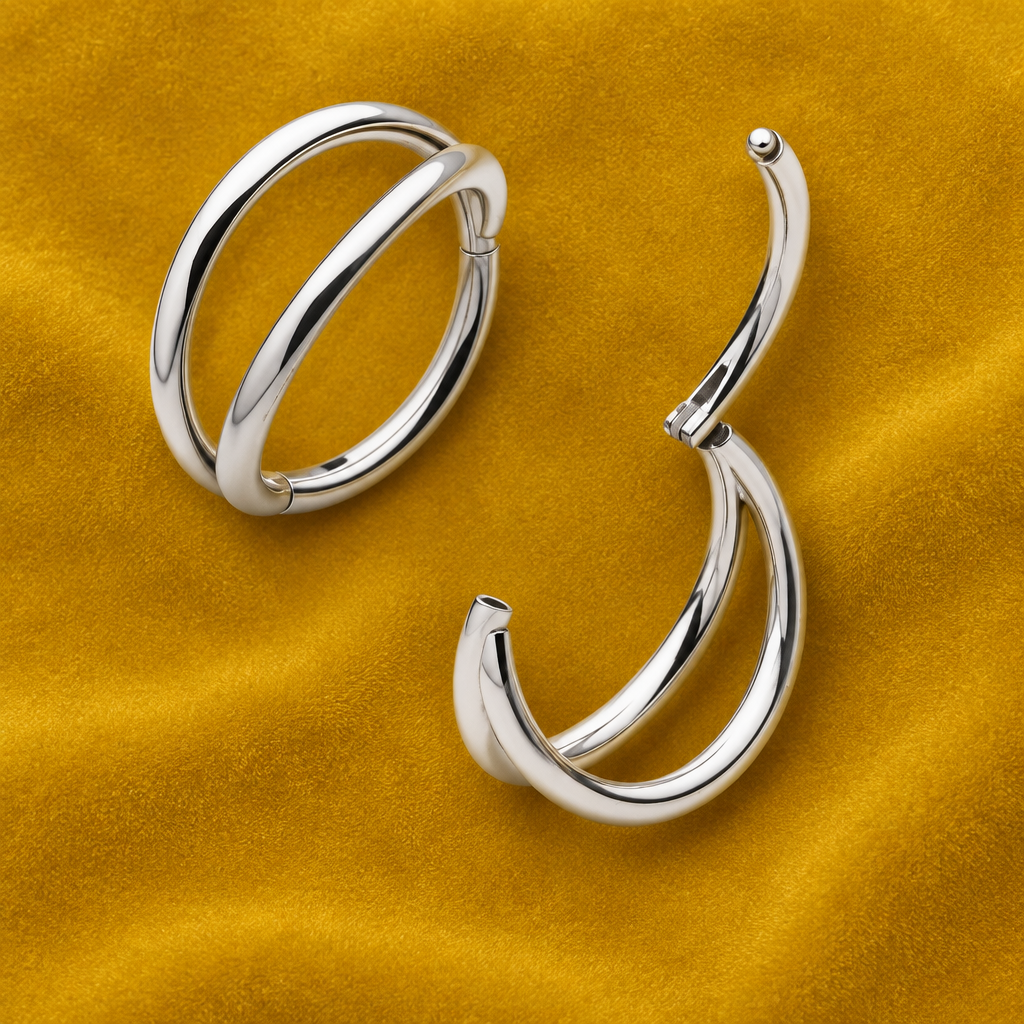 Titanium Double Hoop Clicker- Invictus