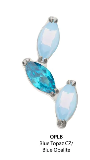 3 Gem Marquise Vine With Opalite And CZ TL- Invictus