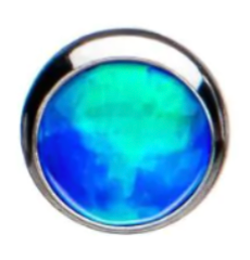 Bezel Set Synthetic Opal Top TL- Invictus