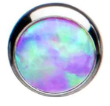 Bezel Set Synthetic Opal Top TL- Invictus