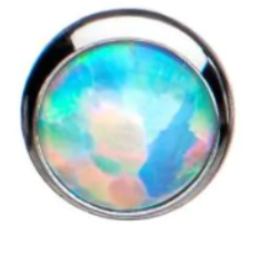 Bezel Set Synthetic Opal Top TL- Invictus