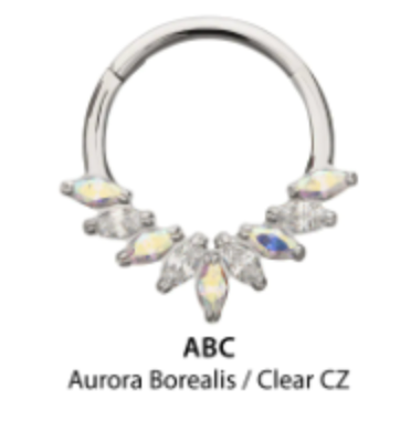 9 Gem Marquise CZ Clicker- Invictus