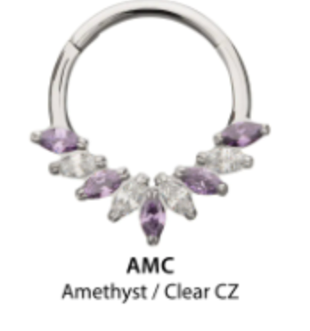 9 Gem Marquise CZ Clicker- Invictus
