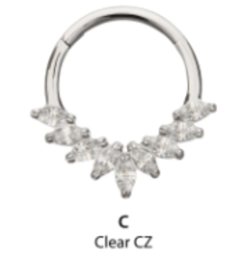 9 Gem Marquise CZ Clicker- Invictus