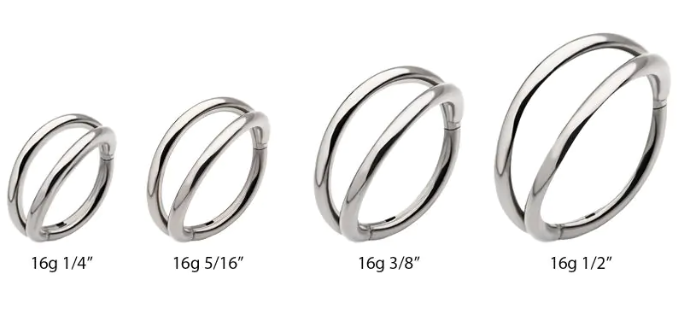 Titanium Double Hoop Clicker- Invictus