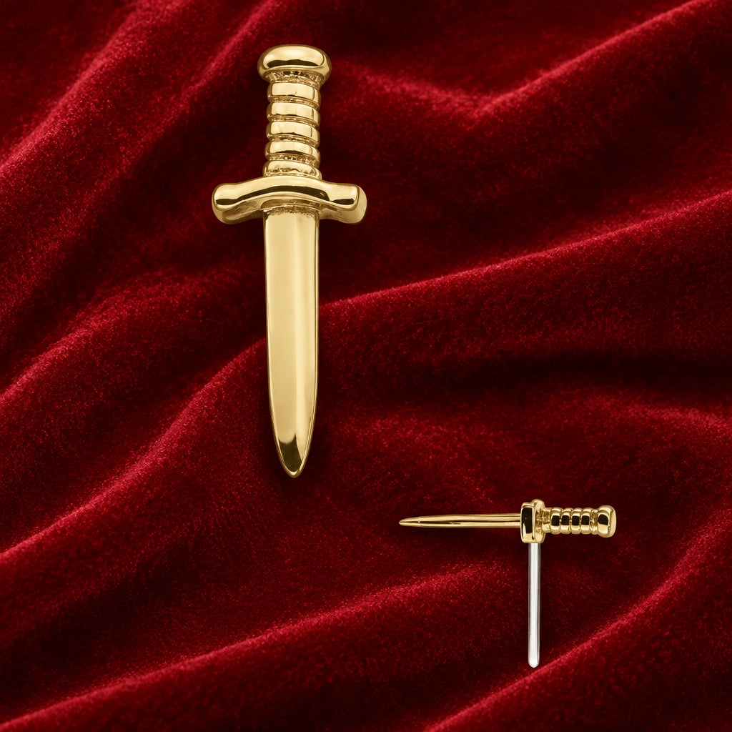 14kt Yellow Gold Dagger- Invictus