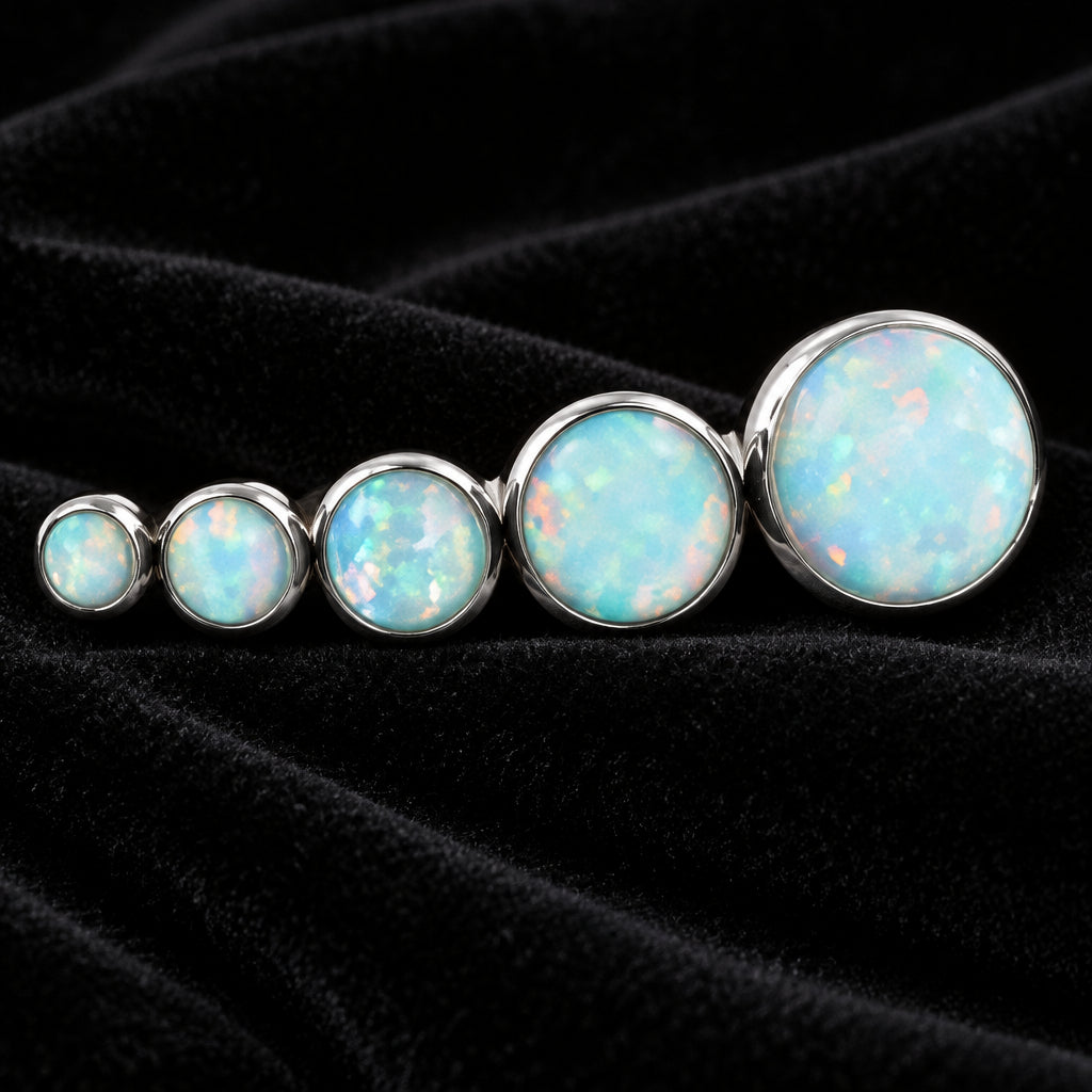 Titanium Bezel Set Synthetic Opal TL- NeoMetal