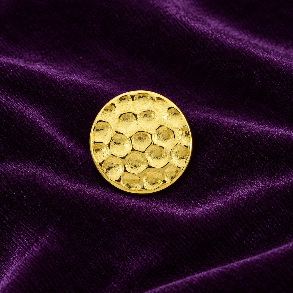 14kt Gold Hammered Disk- Body Gems