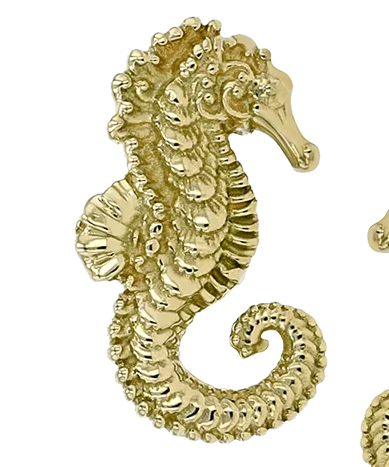 18kt Yellow Gold Seahorse- Anatometal