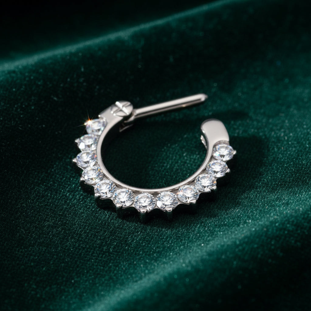 Titanium Clicker With Front Facing Gems